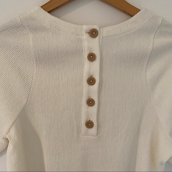 {Madewell} Ottoman Jacquard Button-Back Top - Picture 6 of 11